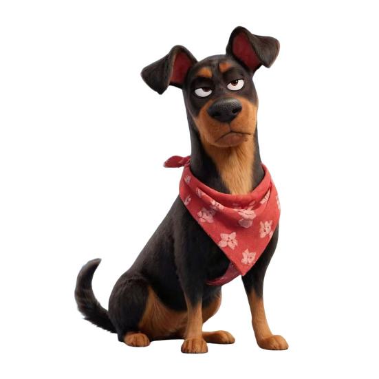 2D Acrylic Dog Hanging Decoration Car Rearview Mirror Puppy Hanging Ornament Bag Purse Charm Pendant Car Interior Accessory