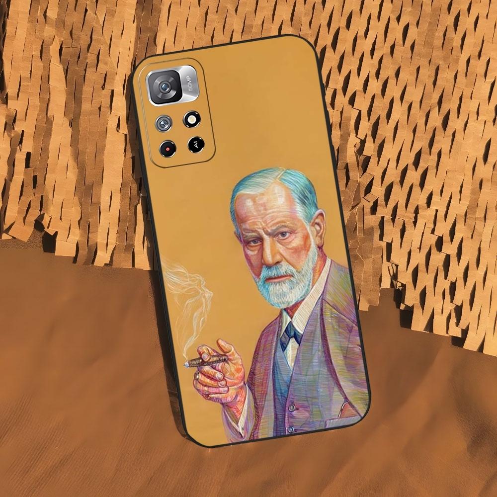 Sigmund Freud Phone Case for Xiaomi 15 14 13 12 Mi 11 ultra Pro Lite Black Soft Silicone Cover