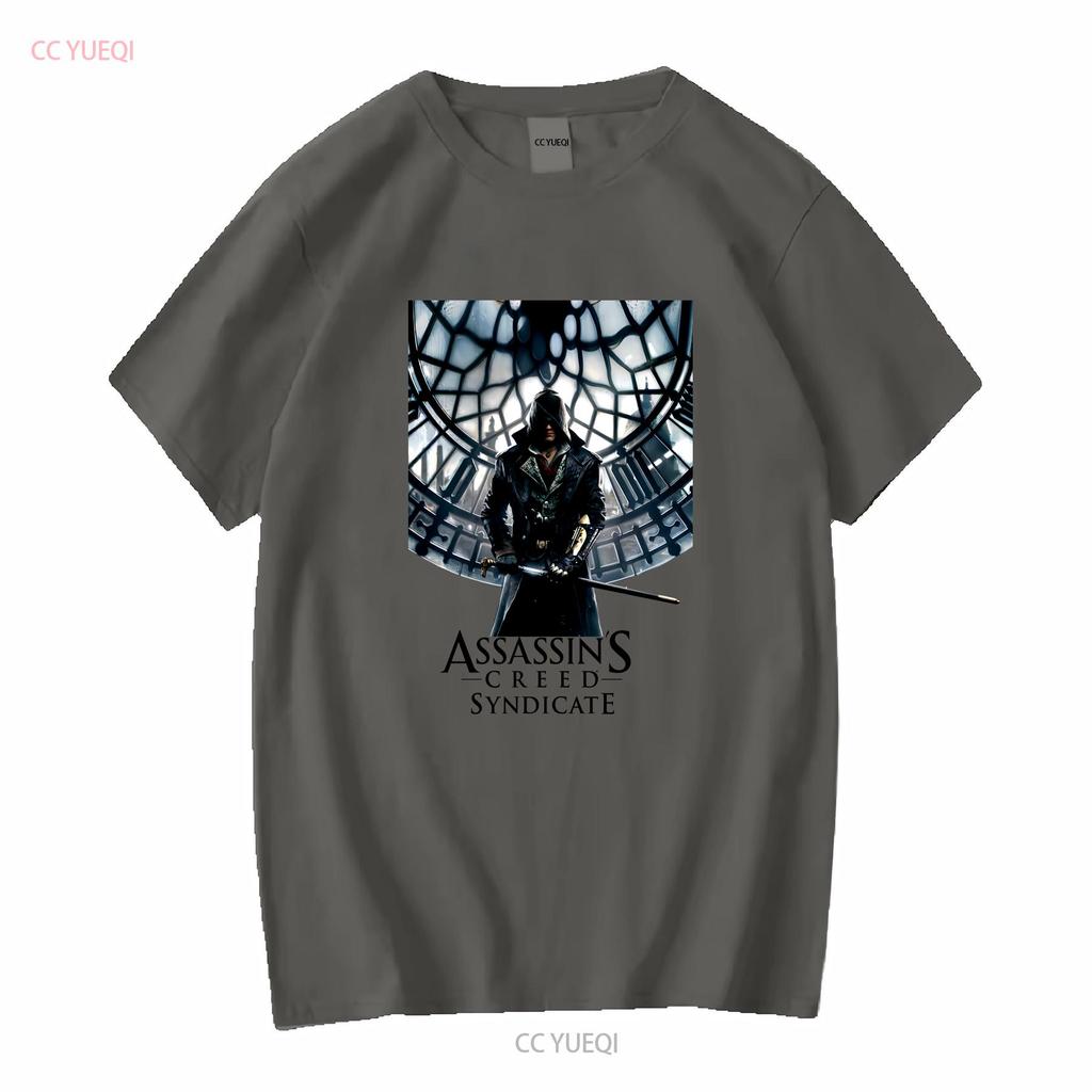 Assasins Creed Syndicate T Shirt M 19x26 Faded Black Action Adventure Video Game Long or Short Sleeves Vintage Washed Versatile