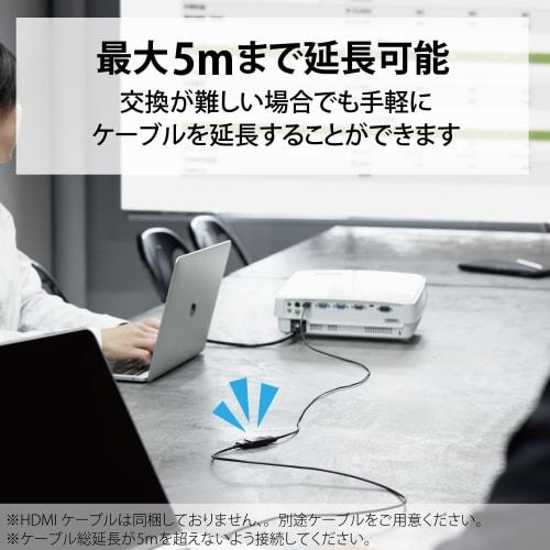 ELECOM HDMI Relay Adapter Extension Connector 4K 2K (60p) Slim Type Black AD-HDAASS01BK 1 piece