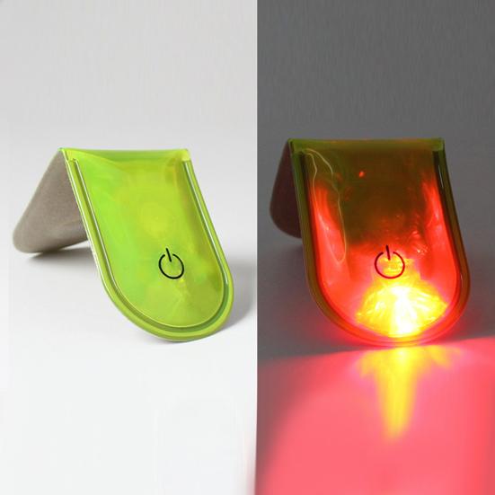 LED-klemme Blinkende lys Reflekslys Strip Vanntett batteridrevet Kompakt størrelse Lett fottur Løpesikkerhetslys