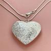 925 Sterling Silver Photo Frame Pendant Necklace 50 Inch Snake Chain For Woman Charm Wedding Fashion Jewelry