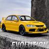 Scale 1:32 Mitsubishi Lancer Evolution IX Sports Car Toy Model Doors Opened Pull Back Shock Absorption Vehicles Hobby Ornaments