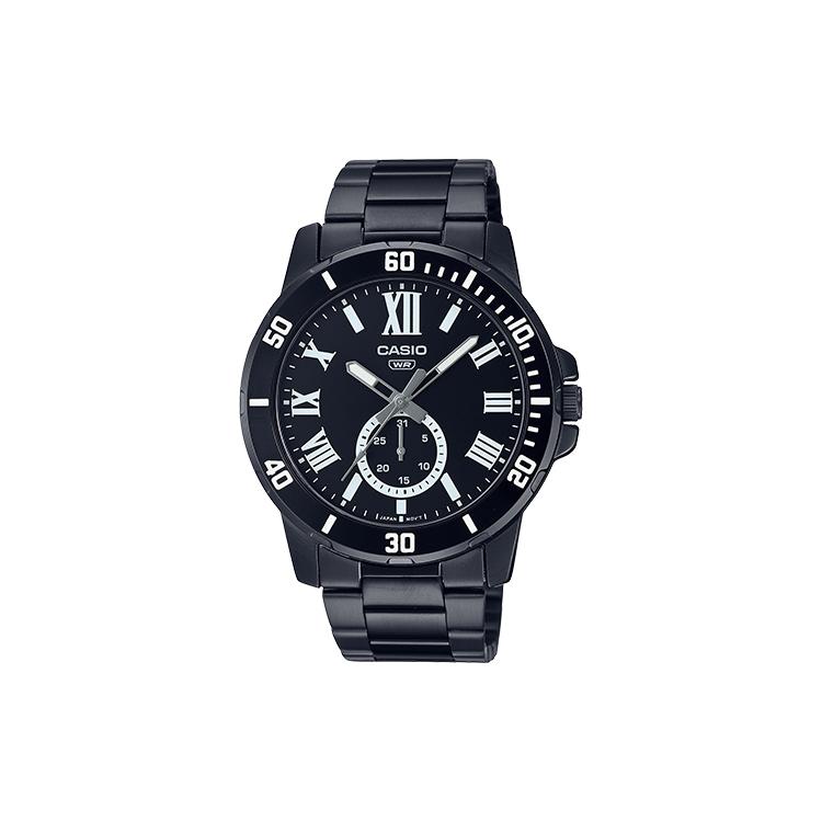CASIO Men Standard Series 49mm Black Watch MTP-VD200B-1B MTP-VD200B-1B Black Dial