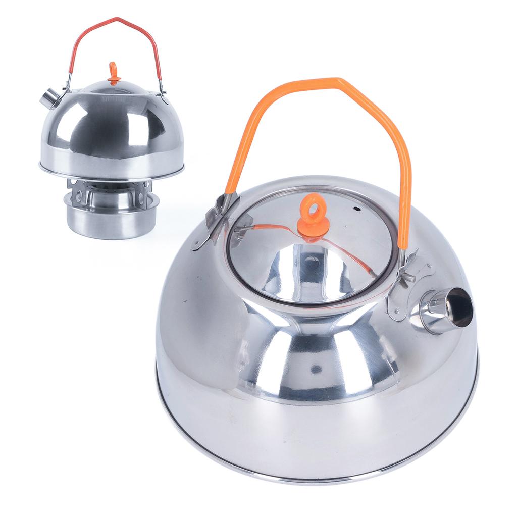 Cooking Pot and Pan Set 304 Stainless Steel Portable Camping Cookware Mess Kit with Storage Bag for Hiking Backpacking