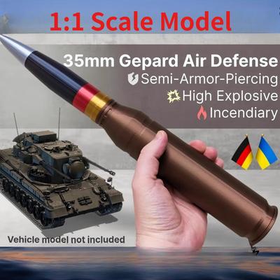 1 STÜCK 1:1 Maßstabsmodell, 3D-gedrucktes Gepard 35mm Replika-Modell, Militärsammler-Replika-Ausstellungsstück