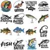 50PCS Outdoor Fishing Stickers – Creative DIY Decorative Self-Adhesive Stickers for Notebooks, Planners, and Doodles.