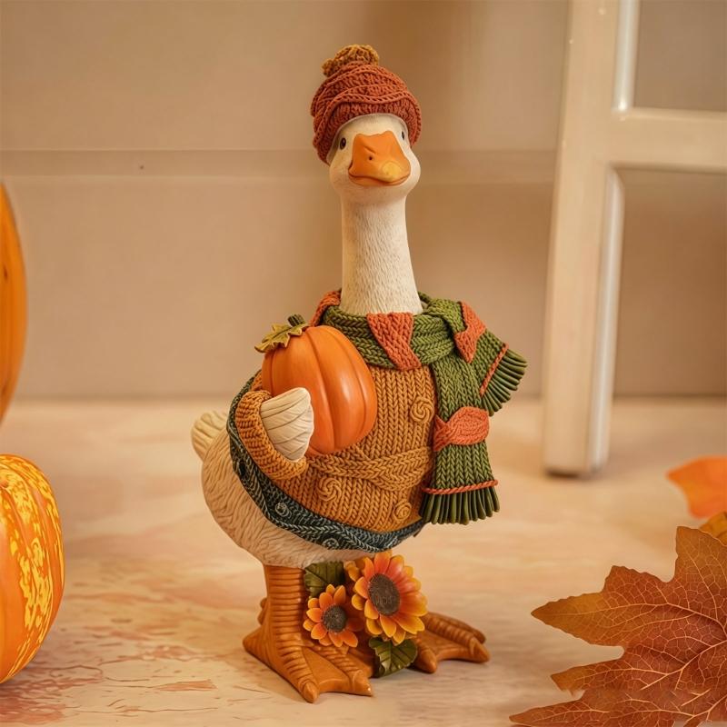 Resin Duck Figurines Yard Garden Decorations Duckling Sculpture Ornament Animal Outdoor Statue for Yard Lawn Decors
