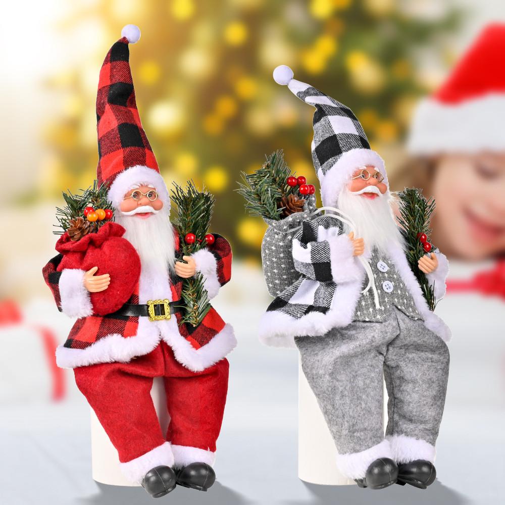 Charming Resin Santa Claus Figurine For Joyful Christmas Celebration And Festivities