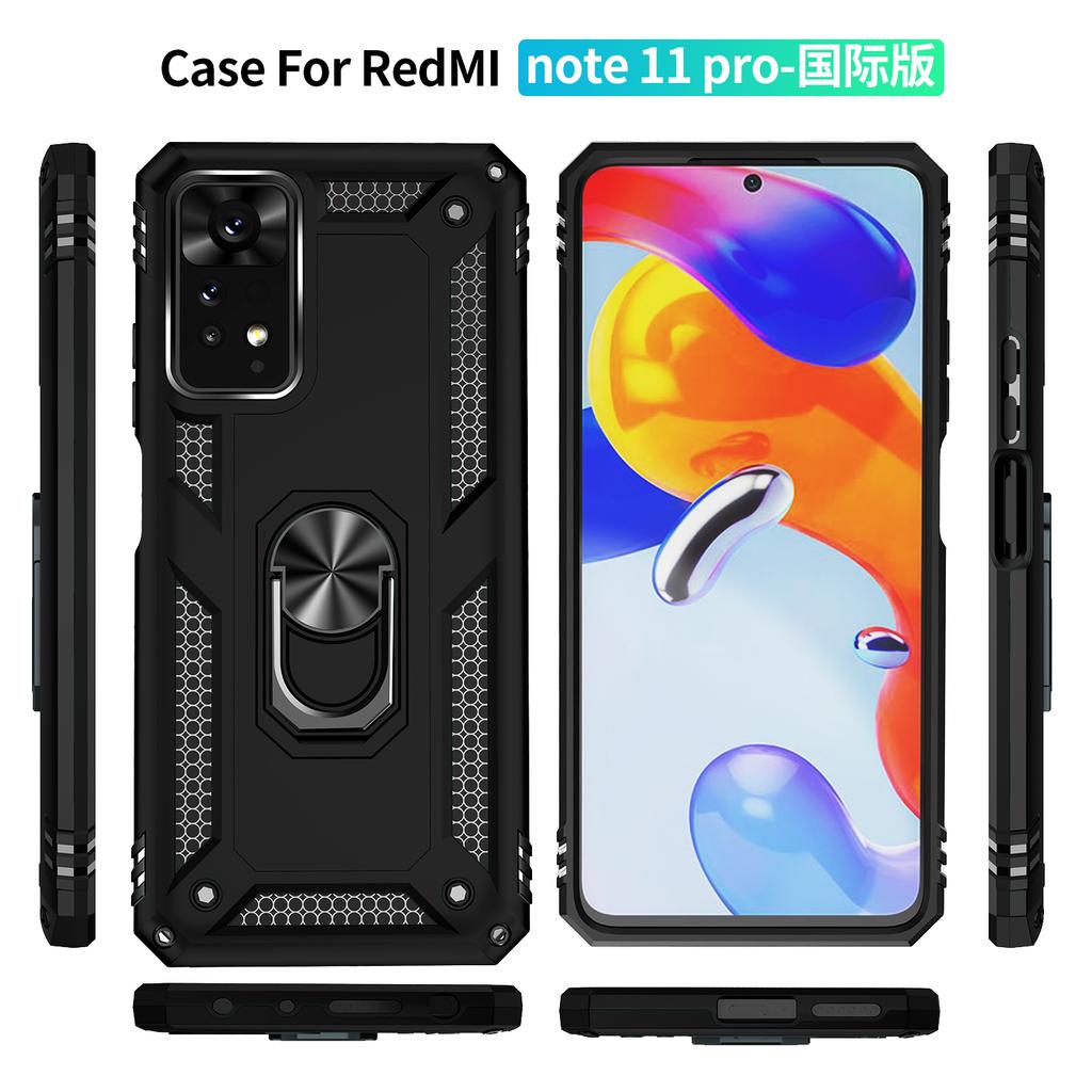 Pro Xiaomi Redmi Note 11E Pro 5G/Xiaomi Redmi Note 11 Pro 5G (Qualcomm) Pouzdro PC+TPU Kryt na telefon se stojánkem