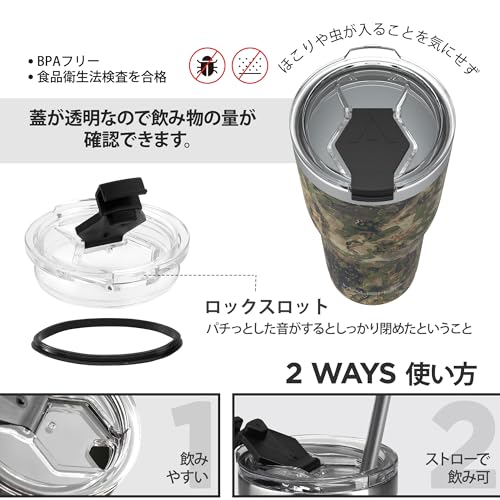 HAUSHOF Vacuum Insulated Tumbler, Stainless Steel, with Lid, 600ml, Car Tumbler, Coffee Cup, Mug, Stainless Steel Cup, Convenience Store Mug, Beer, Di