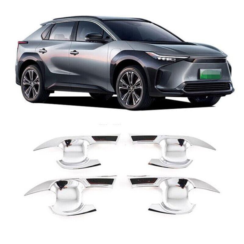 For Toyota bZ4X 2022 2023 2024 Chrome 4PCS Exterior Door Handle Bowl Cover Trim