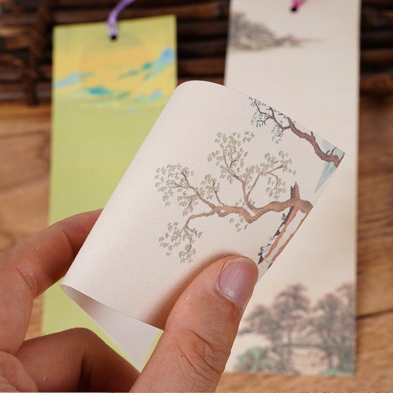 Traditional Chinese Calligraphy DIY Bookmark with Tassel for Students