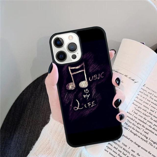 Music Notes Phone Case Cover For iPhone 17 Air 15 16 14 13 12 Pro Max 11 Pro Max Plus Coque Shell