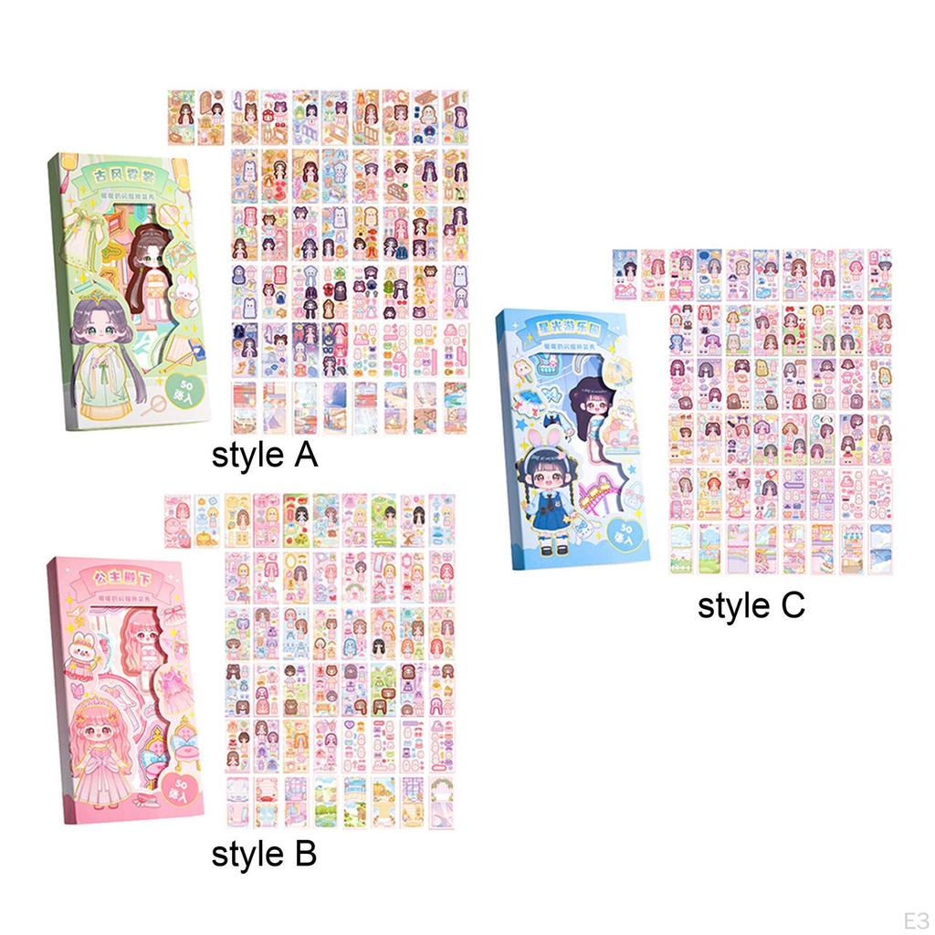 50 Count Stickers for Kids, Face Stickers, DIY Puzzle Gifts Celebrations