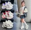 Girls Pearl Sneakers Breathable Bow Dad Shoes 2025 Spring and Autumn New Girls Running Princess White Shoes