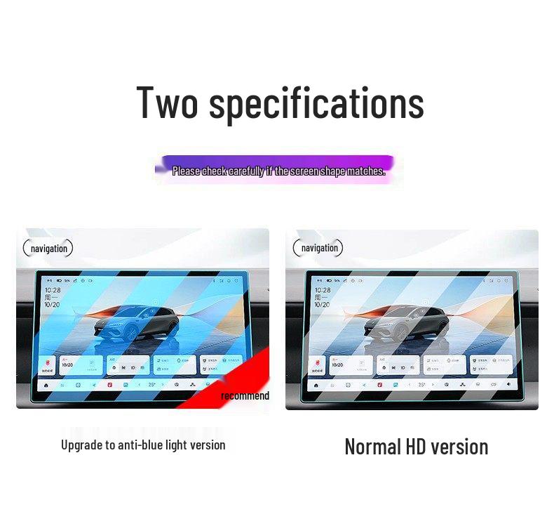 Leapmotor Lafa5 Navigation Screen Protector: Fits 26 Models, Tempered Film for Dashboard Display.