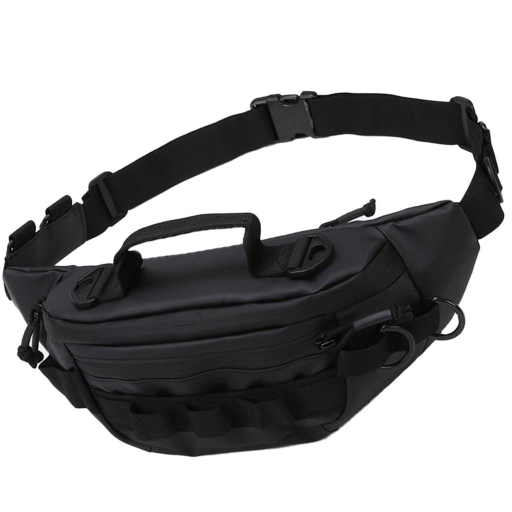 TAILOR JAPAN Shoulder Body Sling 1000D Nylon Men's Bag, Bag, One-Shoulder Bag, Waterproof, Sports, Multi-Function Pouch, (Black)