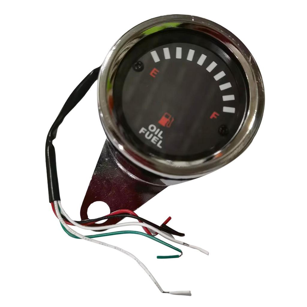 60mm Universal Car Motorcycle Fuel Level Meter Gauge LED Light Display 12V