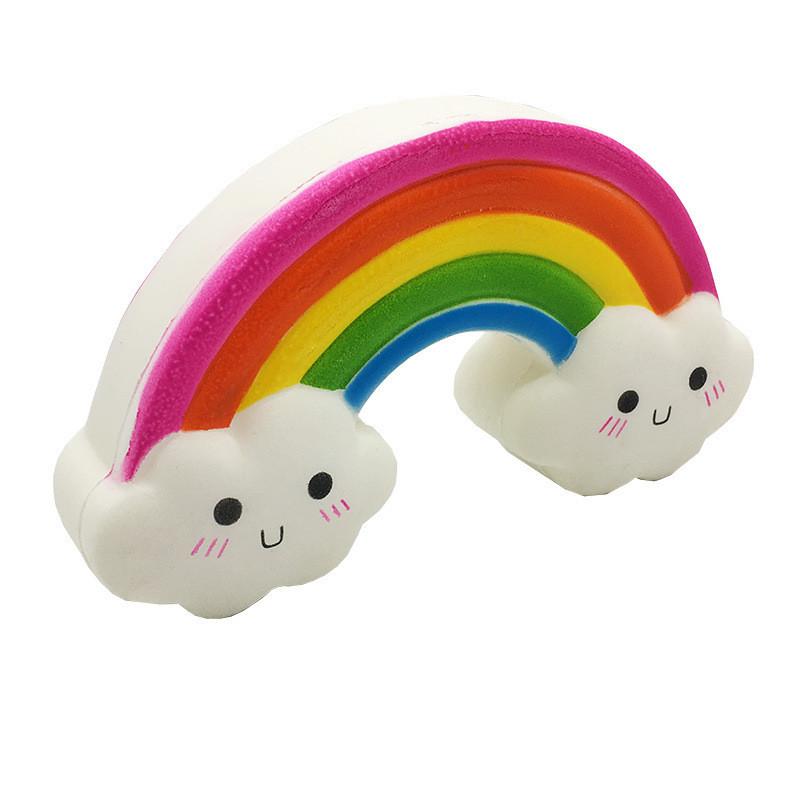 Cartoon Rainbow Stress Relief Toy With Soft Pu Foam Material For Kids And Adults