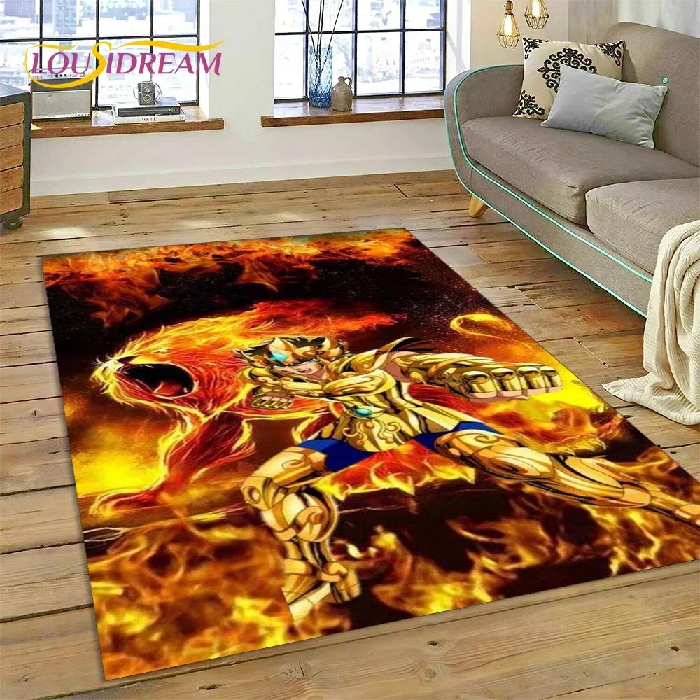 Cartoon Saint Seiya 3D Retro Anime Carpet Rug for Bedroom Living Room Home Sofa Decoration,Children Game Large Decor Floor Mat