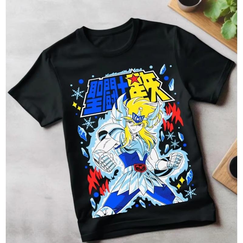

Trend Summer 2025 Cosplay Anime Hyoga Saint Seiya Knights of The Zodiac Anime Unisex Tshirt T-Shirt Soft Tee Oversized T Shirt S