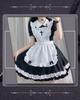Cosplay Dienstmädchenkleidung Dienstmädchenschürze Gothic Lolita Lolita Süßes Halloweenkostüm Verkleidung A [JIURUN] (L, Dienstmädchen)