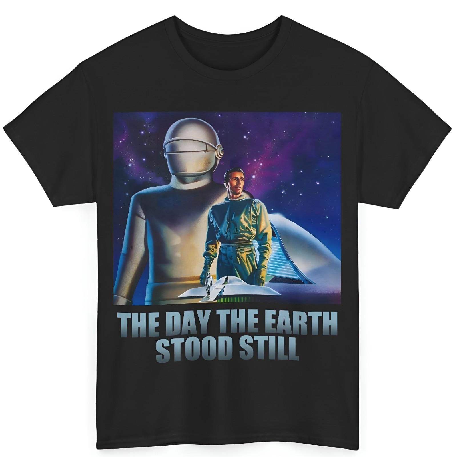 The Day The Earth Stood Still (1951) T-Shirt Mens Womens Tees Top V2 Gort Klaatu Sci-Fi alien 3XL