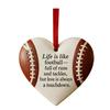 Heart-shaped Baseball Ornament Sporty Christmas Tree Hanging Pendant Birthday Valentine Day Decoration