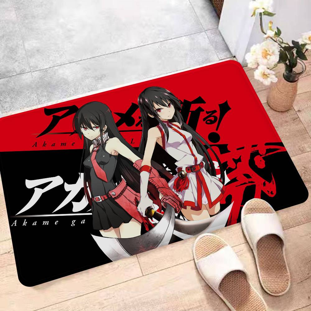 Anime Akame Ga K-kill Badematte Rutschfest Wasserabsorbierend Langer Streifen Kissen Schlafzimmermatte Willkommen Fußmatte
