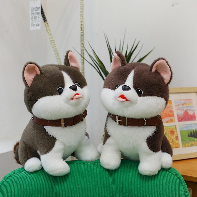 Cute Dog Plush Toy Huskies Animal Soft Stuffed Animal For Teens And Kids