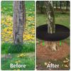 5PCS Weed Mat Non-Woven Tree Mulch Ring Tree Protector Mat Reusable Weed Barrier for Weed Control Root Protectio