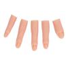 5 Pcs Silicone Nail Training Finger High Elasticity Bendable Joint Thickened Nail Practice Finger Model for Nail Salon