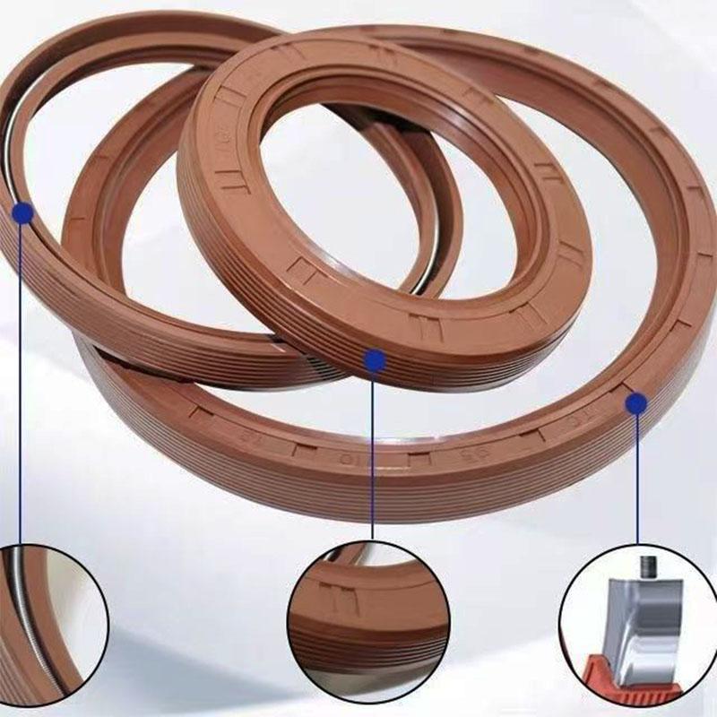 TC40/42/45FKM Skeleton Oil Seal Double Lip Spring High Temp Wear Resistant