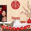 Double Happiness 3D Wedding Ornament & Sticker Set for Bedroom and Living Room Decor