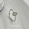 Cui Yan S925 Sterling Silver Jade Ring Women's Korean Blogger Style Retro Design