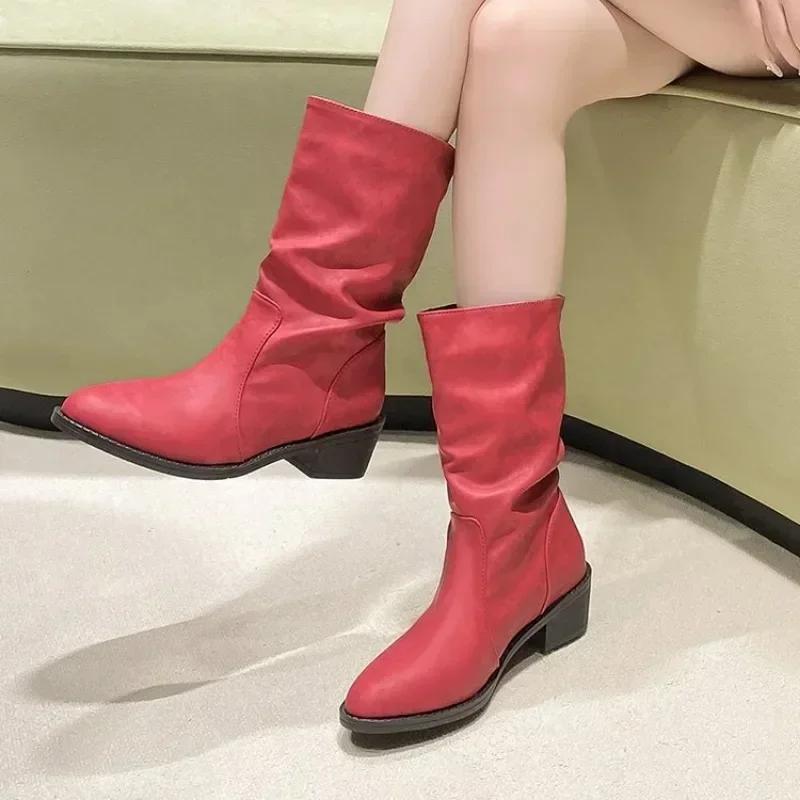 Fashion Sexy Women’s Boots Winter Keep Warm Over The Knee Boot Faux Suede Thigh High Boots Round Head Comfortable Lace Up Shoes Low Heel