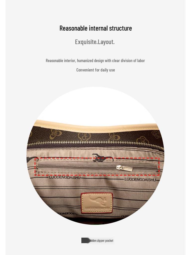 Damen 2025 Retro Floral Tragetasche - High-End, Mode Schulterhandtasche mit großer Kapazität