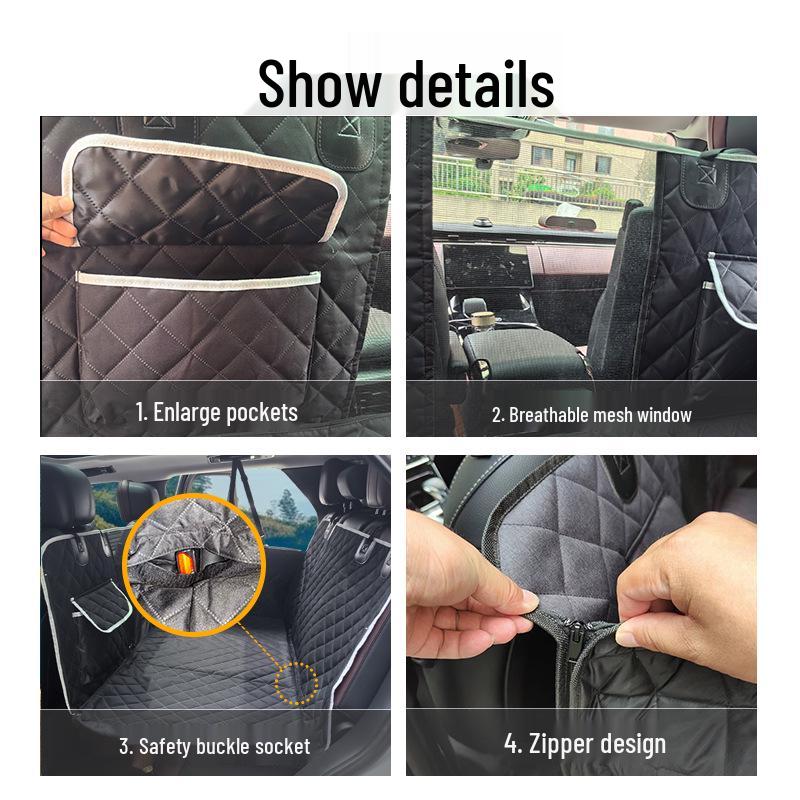 Anti-Dirty Dog Car Seat Cushion & Mat - Pet Bed for Rear Seat