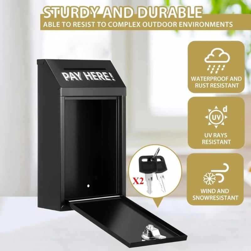 Caixa de Armazenamento de Ferro com Fechadura Estojo de Depósito Portátil Para Itens Confidenciais Acessórios de Moedas