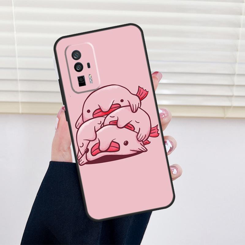 Cartoon Blobfish Cover For Xiaomi 14T Pro 11T 12T 13T 13 14 15 Ultra POCO X6 X7 Pro X3 X5 F5 F6 M6 Pro Case