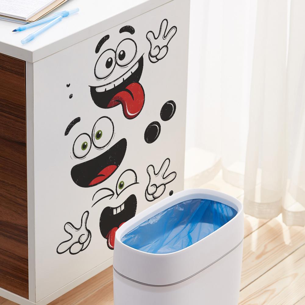 Creative and Funny Expression Combination Bathroom and Kitchen Decoration and Beautification Stickers
