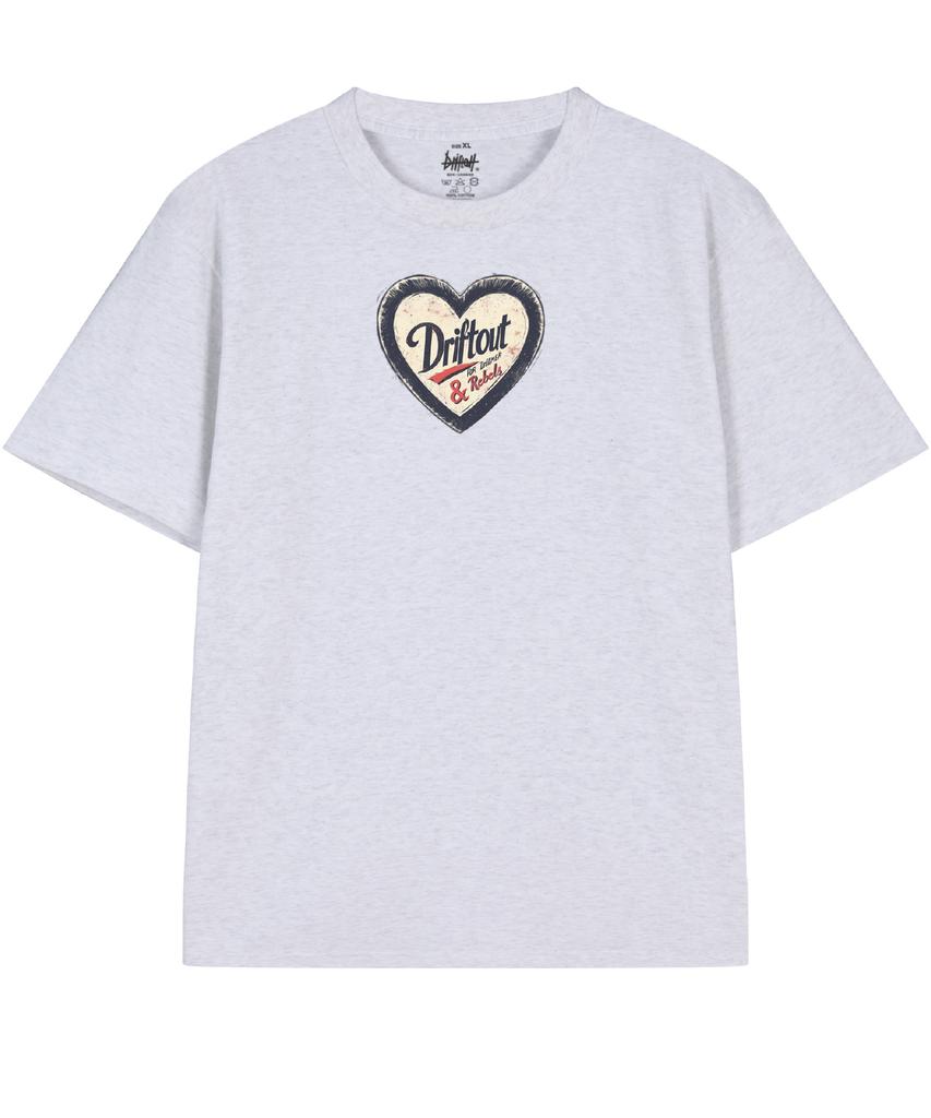 DRIFTOUT Double Layer Level Heart Short Sleeve T-Shirt (3 Colors)