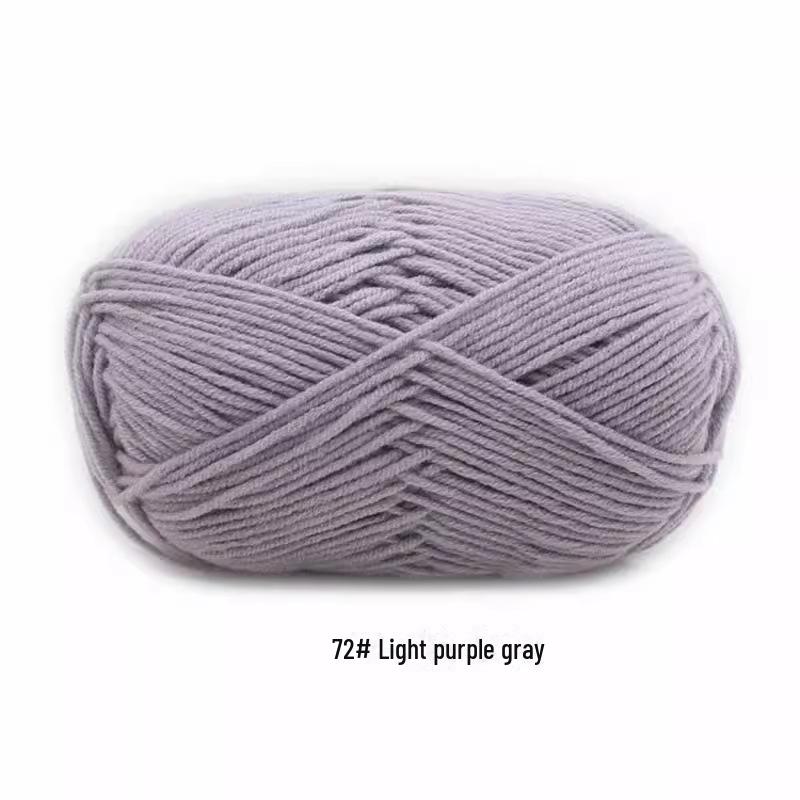 4 Strands Medium Thick Milk Cotton Yarn for Hand-Woven Baby Projects