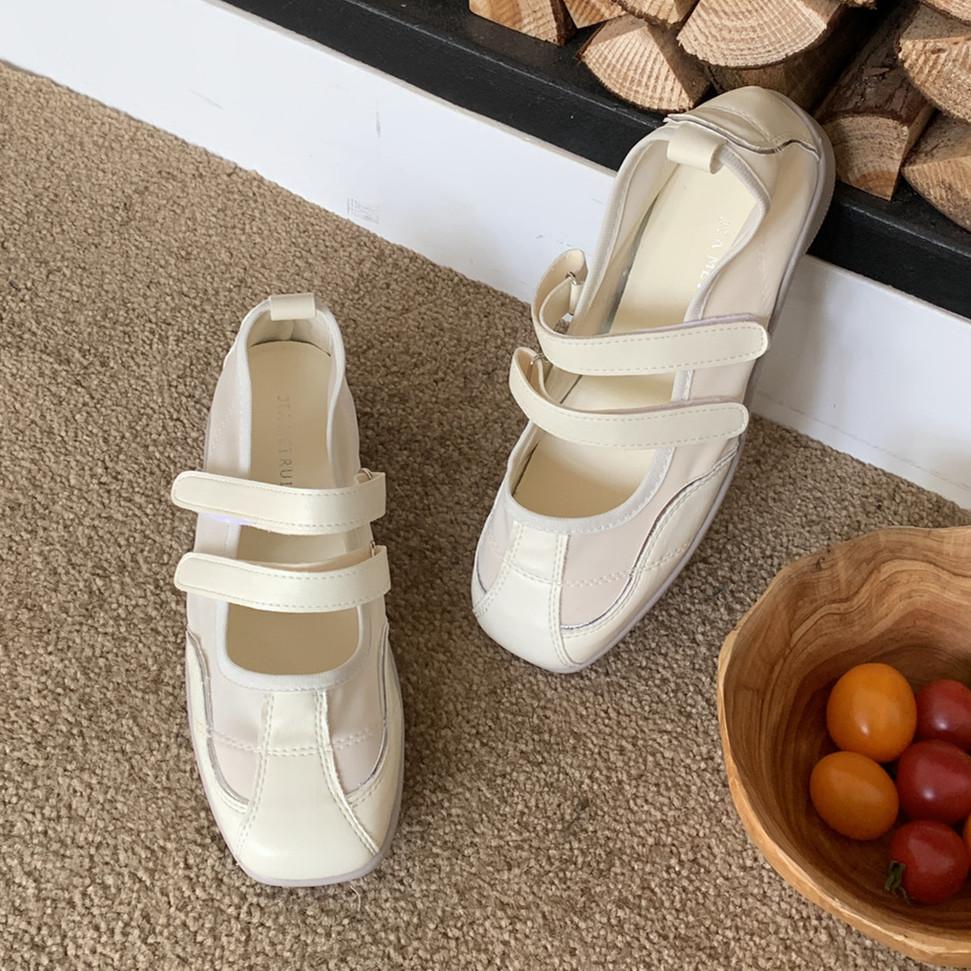 

Fashion IPPEUM Silver Ballerina Sneakers Flat Shoes Mary Janes Shoes 2025 New Fashion Microfiber Leather Women Ballet Flats 245 белый