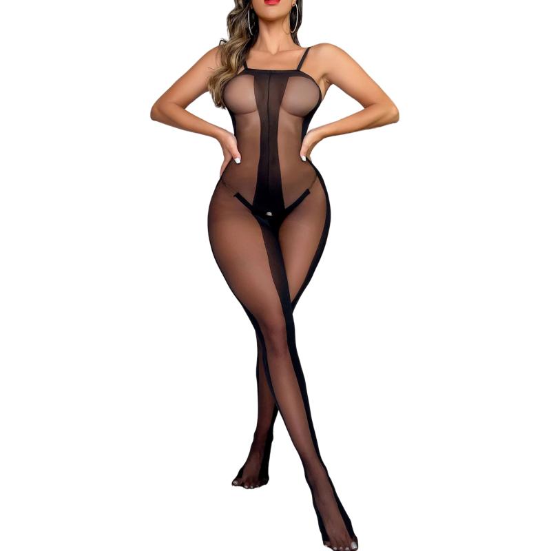 Womens Fashion Stretch Lace Sling Mesh Body Stocking Underwear Fishnet Stocking Lingerie Sexy Costume for Women Plus Size
