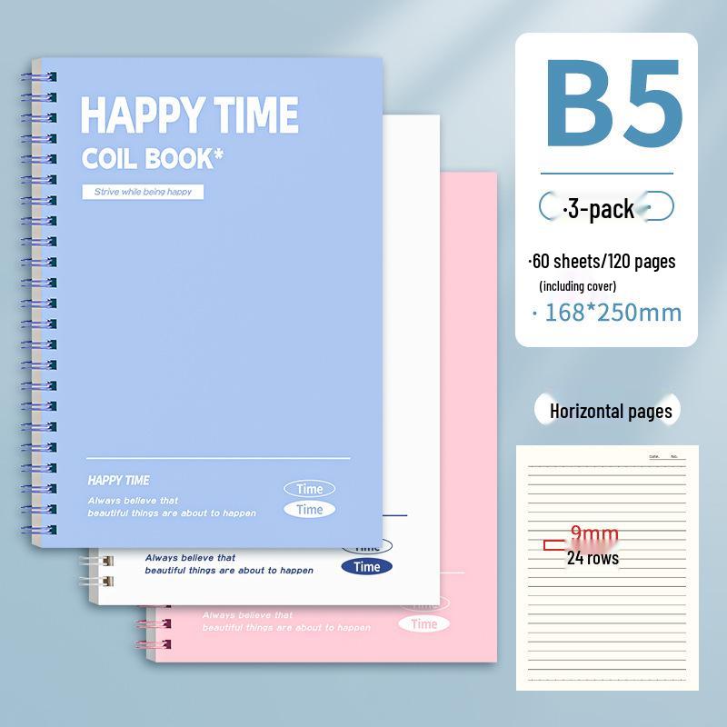 Coil-Bound B5 Notebook: Simple, High-Value for College & Junior High Students