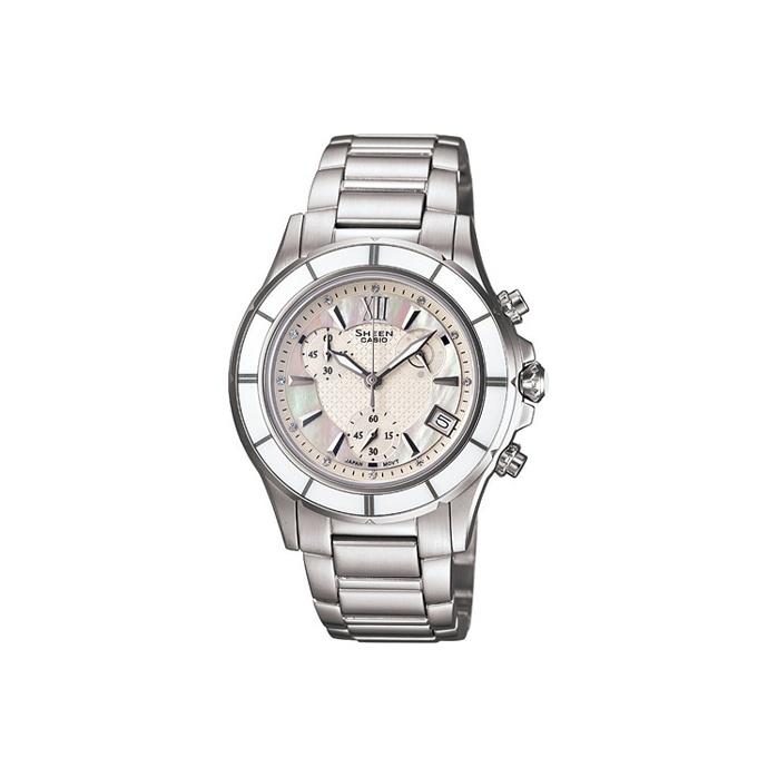 

Casio Sheen Quartz Watch White Dial Women watches SHE-5516D-7A White