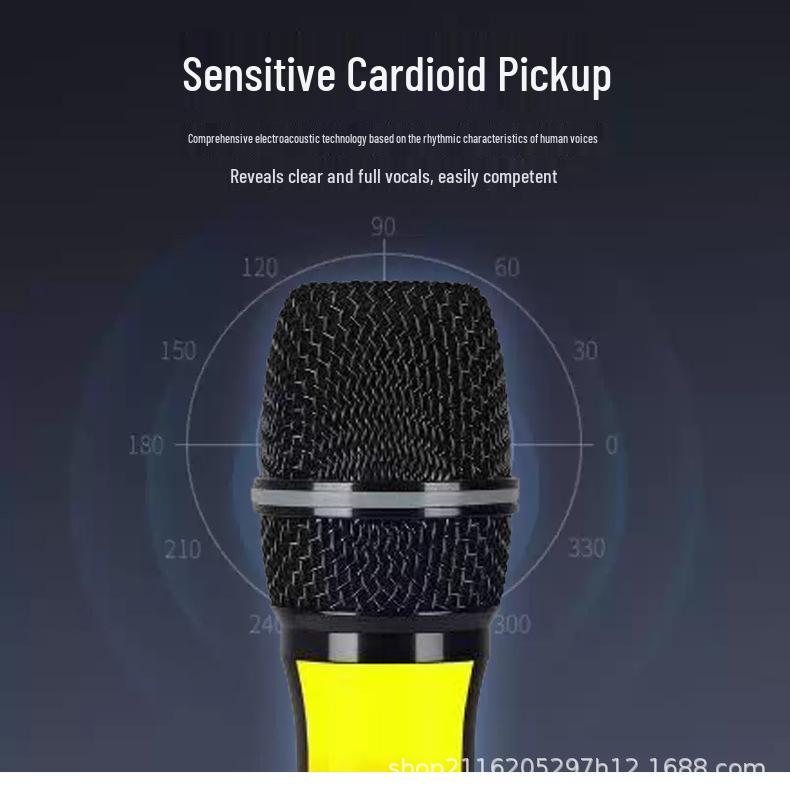RGB Wireless Handheld Microphone for Stage, KTV, and Broadcast – Dual Connectivity