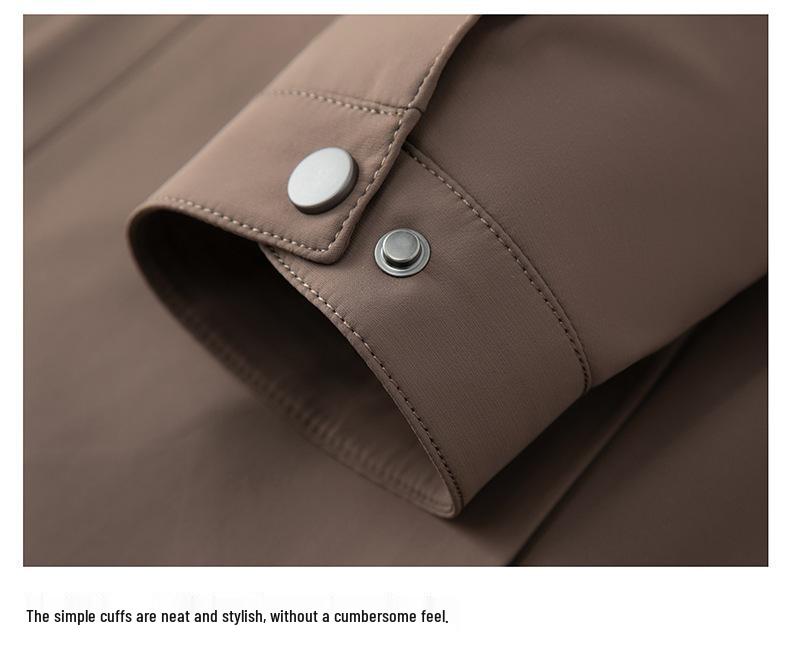 Jaqueta Masculina Casual de Negócios em Seda de Leite para Primavera - Gola Simples Outerwear Juvenil